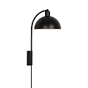 Lampada da parete ELLEN 20 E14 IP20, Nero 