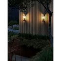 Nordlux outdoor wall luminaire COUPAR with diffuser E27 IP54, black matt dimmable