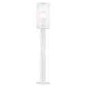 Luce con piedistallo COUPAR con diffusore E27 IP54, bianco opaco dimmerabile