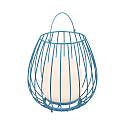 Lampe rechargeable JIM TO-GO avec interrupteur, avec connexion USB IP54, bleu gradable