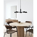 design for the people by Nordlux pendant luminaire NOMI 5 flames E14 IP20, black matt 