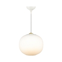 design for the people by Nordlux pendant luminaire NAVONE 20 E27 IP20, brushed brass, opal white 