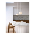 design for the people by Nordlux pendant luminaire NAVONE 20 E27 IP20, brushed brass, opal white 