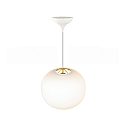 design for the people by Nordlux pendant luminaire NAVONE 30 E27 IP20, brushed brass, opal white 