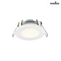 Nordlux LED Einbaustrahler LEONIS, 1er Set, 110°, 4,5W, 2700K, 345lm, IP65, weiß