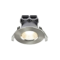 LED Einbaustrahler FREMONT, 1er Set, 36, 4,5W, 2700K, 345lm, IP65, dimmmbar, Stahl gebrstet