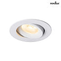 Nordlux Downlight ALIKI IP44, blanc mat gradable