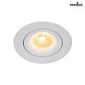 Nordlux Downlight ALIKI IP44, blanc mat gradable
