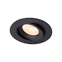 Nordlux downlight ALIKI IP44, black matt dimmable