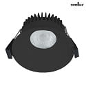 Nordlux downlight ALBRIC IP20/44, black matt dimmable