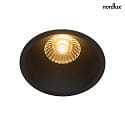 Nordlux downlight ALBRIC IP20/44, black matt dimmable