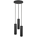 Nordlux pendant luminaire TILO 3 flames, round GU10 IP20, black dimmable