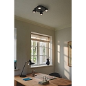 Nordlux Plafoniera CLYDE 4-Lampadine IP20, nero dimmerabile