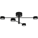 Plafoniera CLYDE 4-Lampadine IP20, nero dimmerabile