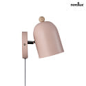 Nordlux Lampada da parete GASTON E27 IP20, rosa pallido 