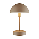 Lampe de table � accu ELLEN TO-GO sans chargeur, avec IP station de rechargea IP44, marron, mat gradable