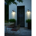 Nordlux solar wall luminaire JUSTINA with sensor IP44, black  Nordlux solar wall luminaire JUSTINA with sensor IP44, black