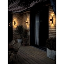 Nordlux outdoor wall luminaire ALUDRA DOUBLE E27 IP54, seaside metallic brown dimmable