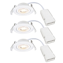 Luce da incasso MONOLO Set di 3 IP20, bianco dimmerabile 4,8W 70 | 230 | 450lm 3000K 36 36 CRI 80
