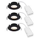 Nordlux Luce da incasso MONOLO Set di 3 IP20, nero dimmerabile 4,8W 70 | 230 | 450lm 3000K 36 36 CRI 80