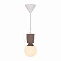pendant luminaire SADIE E14 IP20, light brown dimmable