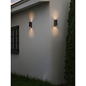 outdoor wall luminaire DION DOUBLE GU10 IP44, rust dimmable