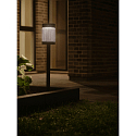 Nordlux solar bollard lamp COUPAR with switch, with sensor IP44, mat, sand coloured 