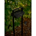 Nordlux LED Outdoor Solar Pollerleuchte SAULIO, 4,45W, 3000K, 370lm, IP44, IK02, mit PIR-Sensor, dimmbar, schwarz