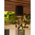 Nordlux outdoor ceiling luminaire KYKLOP RIPPLE GU10 IP54, black dimmable