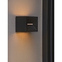 Nordlux LED Outdoor Wandleuchte RIVO, 8W, 3000K, 240lm, IP54, IK05, schwarz