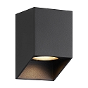 Nordlux outdoor wall luminaire NICO square GU10 IP54, black matt dimmable