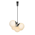 Nordlux Pendelleuchte LILLY, 5-flammig, E14, IP20, schwarz / Glas opalwei�