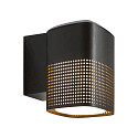 outdoor wall luminaire SIDARA E27 IP54, seaside black dimmable