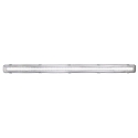 Feuchtraum-Wannenleuchte WORKS IP65, Kunststoff grau / Strukturblende klar, 126.6cm, inkl. 1x T8 LED, 18W 4000K 1800lm 110°