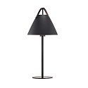 design for the people by Nordlux Tischleuchte STRAP, Höhe 55cm, Schirm Ø 25cm, E27, Schwarz