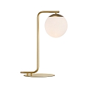 Table lamp GRANT, height 41cm, shade  14.5cm, E14, brass