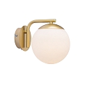 Wall luminaire GRANT, height 16.4cm, shade  14.5cm, E14, brass
