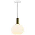 Nordlux Nordlux Pendant luminaire ALTON 25, shade  25cm, height 33cm, pendulum 300cm, E27, white / brass / black
