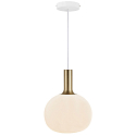 Nordlux Nordlux Pendant luminaire ALTON 25, shade  25cm, height 33cm, pendulum 300cm, E27, white / brass / black
