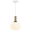 Nordlux Nordlux Pendant luminaire ALTON 25, shade  25cm, height 33cm, pendulum 300cm, E27, white / brass / black