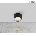 Nordlux Plafoniera FALLON IP20, nero dimmerabile