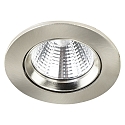 Nordlux LED Einbaustrahler FREMONT, 1er Set, 36�, 4,5W, 2700K, 345lm, IP23, dimmbar, nickel geb�rstet