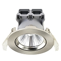 Nordlux LED Einbaustrahler FREMONT, 1er Set, 36�, 4,5W, 2700K, 345lm, IP23, dimmbar, nickel geb�rstet