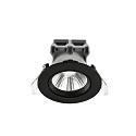 Nordlux LED Einbau-Downlight FREMONT IP23 3er-Set, jeweils � 8.5cm, 5.5W 2700K 345lm 36�, schwenkbar 12�, Schwarz