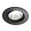 Plafonnier encastr FREMONT rond, pivotant IP23, noir