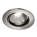 Plafonnier encastr FREMONT rond, pivotant IP23, argent