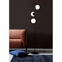 Nordlux Lampadaire LILLY E14 IP20, blanc opale, noir  