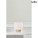 Nordlux Lampe de table MILFORD E27 IP20, marron, blanc opale, blanche 
