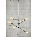 Nordlux Pendant luminaire JOSEFINE, 6x E27, IP20, black matt/brass