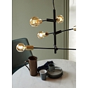 Nordlux Pendant luminaire JOSEFINE, 6x E27, IP20, black matt/brass
